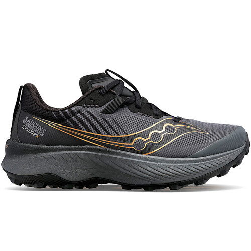 Saucony Endorphin Edge Womens Trail Running Shoes - Black/Goldstruck
