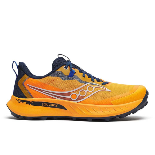 Saucony Peregrine 15 Mens Trail Running Shoes - Peel/Navy - US10