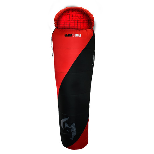 Black Wolf Campsite Summer Series +5 Synthetic Sleeping Bag - True Red