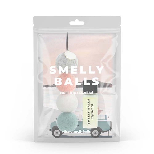 Smelly Balls Reusable Car Freshener - Seapink Set - Coconut + Lime