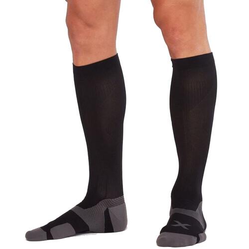 2XU Vectr Cushion Knee High Compression Socks - Black/Titanium - L1