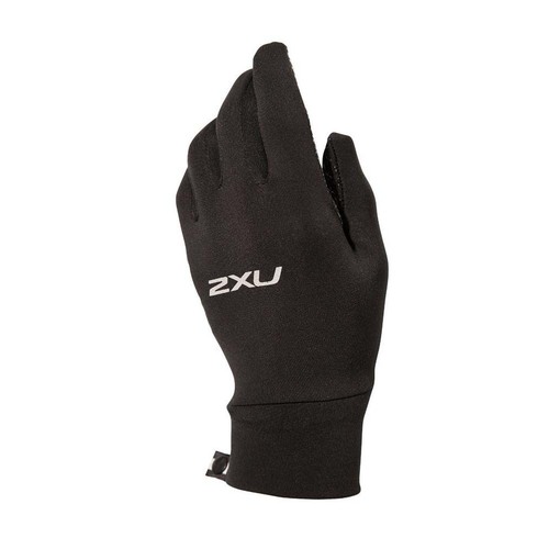 2XU Run Unisex Gloves - Black/Silver - L